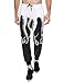 Coofandy Mens Fashion Octopus Print Jogger Sweatpants Light Weight Running Trousers Pants,Black,Medium
