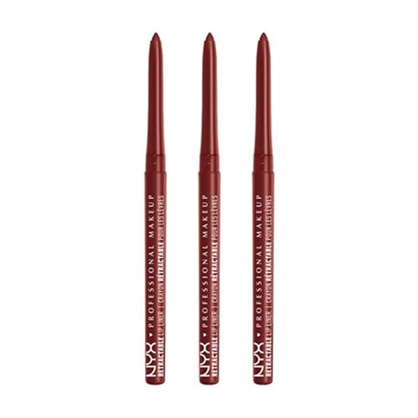 3 X NYX RETRACTABLE LIP LINER WATERPROOF 0.3G – RUBY