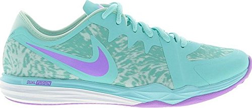 New Nike Women's Dual Fusion TR 3 Print Cross Trainer Aqua/Fuschia Glow 6