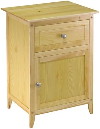 Classic Night Stand Cabinet Beechwood Natural Finish