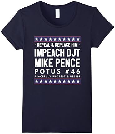 Women's Repeal and Replace him Impeach DJT Pence POTUS #46 Large Navy