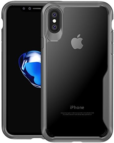 Clear iPhone X Case, Gulee Shockproof Transparent Slim Phone Cover Case for Apple IphoneX with Air Space Technology (Gray)
