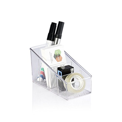 Small Remote Control Holder Transparent Organizer Clear Acrylic Media