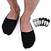 Mens No Show Socks 6 Pack Low Cut Cotton Socks with Full Silicone Non-slip Grip
