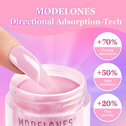 Modelones Dip Powder Nail Kit Starter, 20 Colors Holiday Pink Red Green