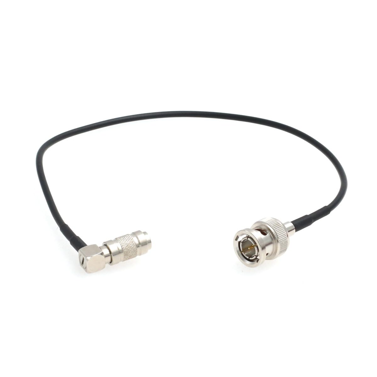 HangTon DIN 1.0/2.3 to BNC 3G SDI Cable for Blackmagic Camera Video Assist Monitor Hyperdeck Shuttle RG174/U 75 ohm (30cm, Right Angle DIN 1.0/2.3 to Male BNC)