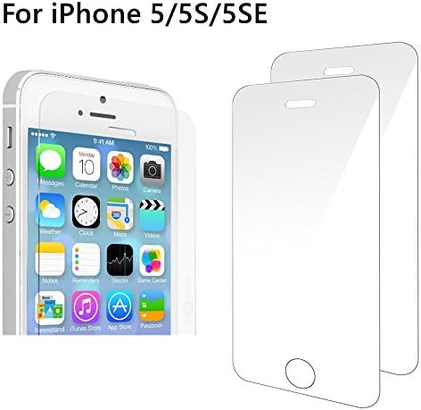 Bronstarz Apple iPhone 5/ iPhone 5S / iPhone 5 SE, HD Clear film Screen Protector Single Pack, Anti-Scratch/Anti-Scratch Tempered Glass Screen Protector