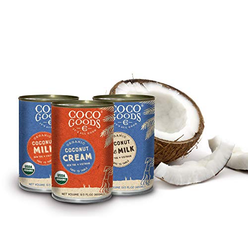 CocoGoods Co. Vietnam Single-Origin Organic Coconut Cream 13.5 oz (Pack of 6) - Gluten-free, Non-GMO, Vegan, Dairy-free