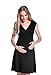 Happy Mama Women's Maternity Skater Nursing Flattering Dress 256p (Black, US 8, M)