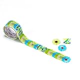 Bande Masking Roll Sticker Masking Tape Gerbera Mini Bouquet Green for Scrapbooking DIY (BDA215)