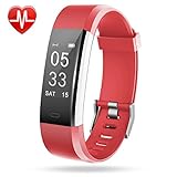 Lintelek Fitness Tracker, Heart Rate Monitor Activity Tracker with Connected GPS Tracker, Step Counter, Sleep Monitor, IP67 Waterproof Pedometer for Android and iOS Smartphone