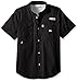 Columbia Youth Boys Bonehead Short Sleeve Shirt, Large, Black