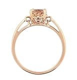 1ct Oval Morganite 14K Rose Gold Ring