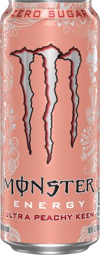 MONSTER ENERGY ULTRA PEACHY KEEN, SUGAR FREE ENERGY DRINK, 16OZ