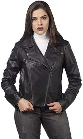 jaqueta de couro curta