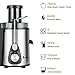Electric Juicer Machine, Fruit and Vegetable Juicer 600ML Juice Cup 1000ML Slag Cup Double Gear Electric Juicer Stainless Steel Black