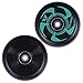 AOWISH 2-Pack Inline Skate Wheels [Available in Sizes 72mm 76mm 80mm] Rollerblade Replacement Wheel with Bearings ABEC-9 (Black & Green)