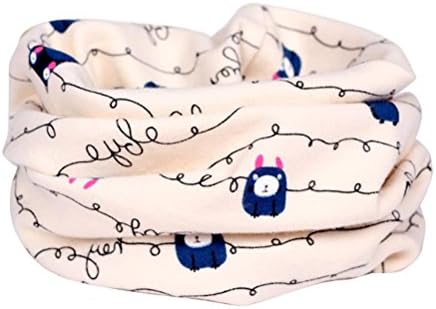 TAORE Boys Girls Winter Warm Collar Baby Scarf Cartoon Ring Neck Scarves (Beige)