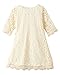CVERRE Flower Girl Lace Dress Country Dresses with Sleeves 1-6 7-16 (160, Beige)