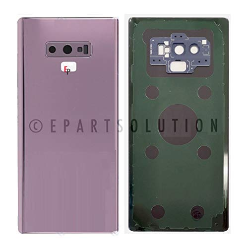 ePartSolution_Battery Door Back Cover Glass Housing + Rear Back Main Camera Lens for Samsung Galaxy Note 9 SM-N960 Replacement Part for USA (Purple)