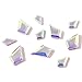 Swarovski 2771 Kite Flatbacks Crystals Nail Art Rhinestones, Mixed Size (12.9x8.3mm and 8.6x5.6mm) Crystal AB- 10 Pieces