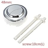 Crqes M Plastic Dual Flush Toilet Water Tank Push Button With 2 Rod for 38/48/58mm