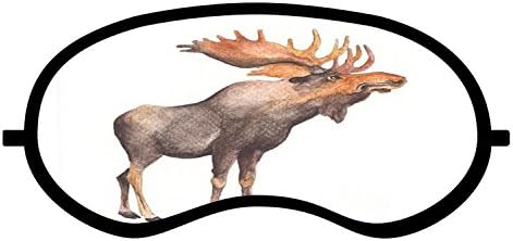 Cotton Sleep Mask Moose, Imiao Best Sleeping Mask Eye Mask Eye Cover for Travel, Nap, Meditation, Blindfold with Adjustable Strap for Men, Women-Moose3