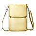 MoKo Cell Phone Bag, Multi-pocket Crossbody Pouch with Shoulder Strap Fit iPhone 12 Mini/iPhone SE 2020/11 Pro/11/11 Pro Max/Xs Max/XR/Xs/X, Galaxy Note 10/Plus/S10e/S10/S10 PLUS - Champagne Gold
