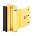 Defender Security Gold Anodized U 10826 Door Reinforcement Lock - Add Extra, High Security to Your Home and Prevent Unauthorized Entry - 3" Stop, Aluminum Construction Finish primary