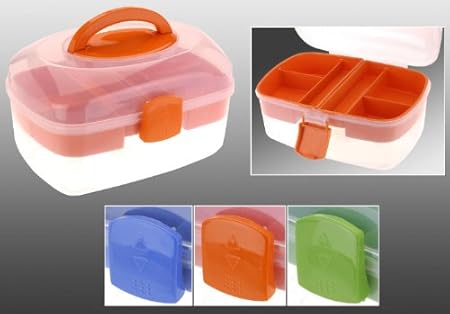 Aufbewahrungsbox, Nähkorb (541), Koffer für Kleinteile, farblich