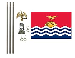 Kiribati 3x5 ft Outdoor Flag and Flag Pole