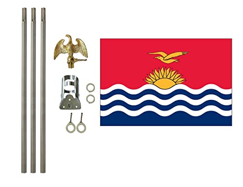 Kiribati 3x5 ft Outdoor Flag and Flag Pole
