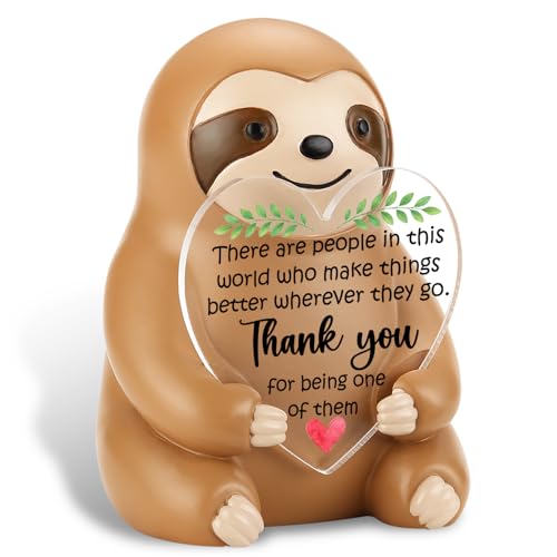 FOKCBOCM Thank You Sloth Figurine Gift