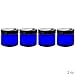 12 Piece Cobalt Blue Glass Straight Sided Round Jar Container Starter Kit Set: Includes 4-1 oz Cobalt Glass Jars, 4-2 oz Cobalt Glass Jars, 4-4 oz Cobalt Glass Jars + Spatulas