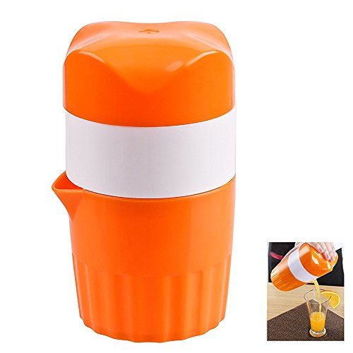 SY-Athena Hand Juicer Orange Squeezer Manual Lid Rotation Press Reamer Maker for Lime Lemon Grapefruit Portable Outdoor Easy to Clean Container/Strainer