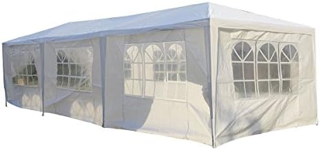 Odaof 10'x30' Wedding Party Tent Outdoor Camping Easy Set Gazebo BBQ Pavilion Canopy Cater Events