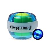 HaloVa Wrist Trainer LED Gyroball Essential Spinner Gyroscopic Forearm Wrist Exerciser Ball, Blue