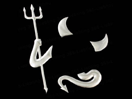 Tinkerbell Trinkets RK-PY6C-ZN5B 3D Chrome Devil/Demon Car Emblem Sticker Decal Badge Kit