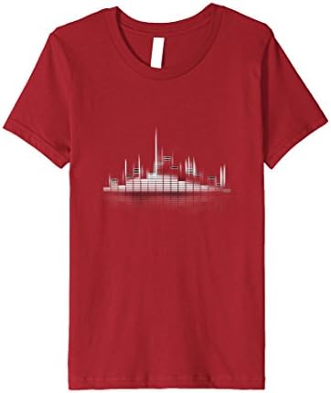 Kids KayCity: Music beat equalizer T-shirt -Musically Graphic Tee 6 Cranberry