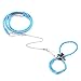 Adjustable Nylon Harness Vest and Leash Set Lead for Pet Dwarf Hamster Gerbil Rat Mouse Ferret Chinchilla Ferret Squirrel Small Animal Walking Toy (Blue)