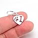YFN 925 Sterling Silver Simple Polished Hollow Heart Puppy Paw Dog Bone Dangle Earrings (Silver)