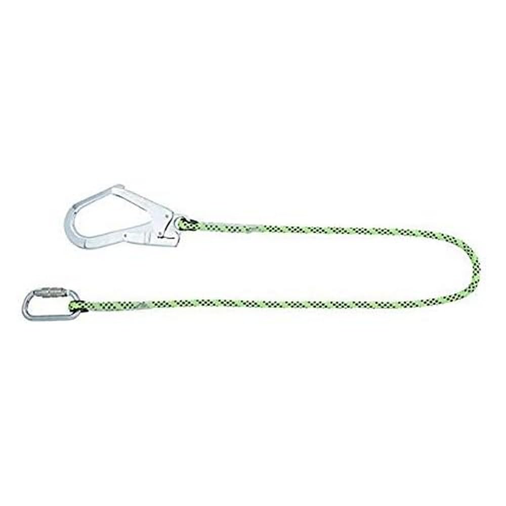 Miller Restraint Lanyard ø11 mm Kernmantel 1.5M With Light Green Rope With Black Stripes, Highly Visible Stiches, Polyester Sheath, Polyamide Core, 1032340 (1 Piece)