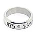 Fanstown BTS kpop titanium ring necklace with BTS 2pc pocket lomo cards (BTS logo)