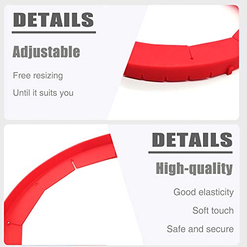 Silicone Pie Crust Protector,Adjustable Pie Shield- Pie Crust Protector Shield Kitchen Tool for Baking Pie Fit 8 Inch to 11 Inch Diameter Pies Protector Shield (4Pcs,Red)
