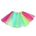 Anleolife 12 inch Tutu Rainbow Girls Toddler Skirt Tutus Cake Decor Fairy Costume(red blue green wispy)