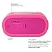 Girls Alarm Clock, Samshow Desk Clock, Travel Alarm Clock, Portable Clock, Simple Setting, Snooze Light, Shockproof, Large LED Screen, Progressively Louder Wake Alarm Clock, Battery Powered (Pink)