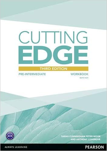 Cutting Edge 3rd Edition Pre Intermediate Workbook With Key Sarah Cunningham Amazon Com Books Cutting Edge 3rd Edition Pre Intermediate Workbook With Key Sarah Cunningham Amazon Com Books