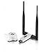 Netis Wireless N 300Mbps Long-Range USB Adapter with Two 5dBi Antennas and USB 2.0 Cradle (WF-2116), 300 Mbps High Gain