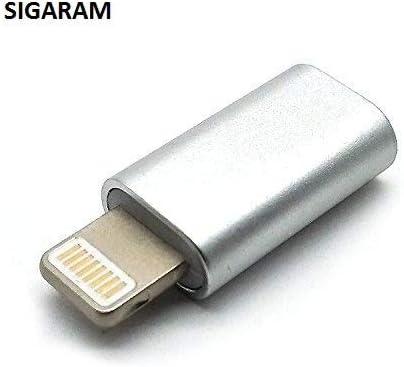 SIGARAM Micro USB to 8 Pin Lighting Metal Charger Adapter Converter USB Connector Charging and Data Transfer for iPhone 5 5S 5C 6 6S 7S Plus 8 8 Plus SE iPad I6-Color May Vary