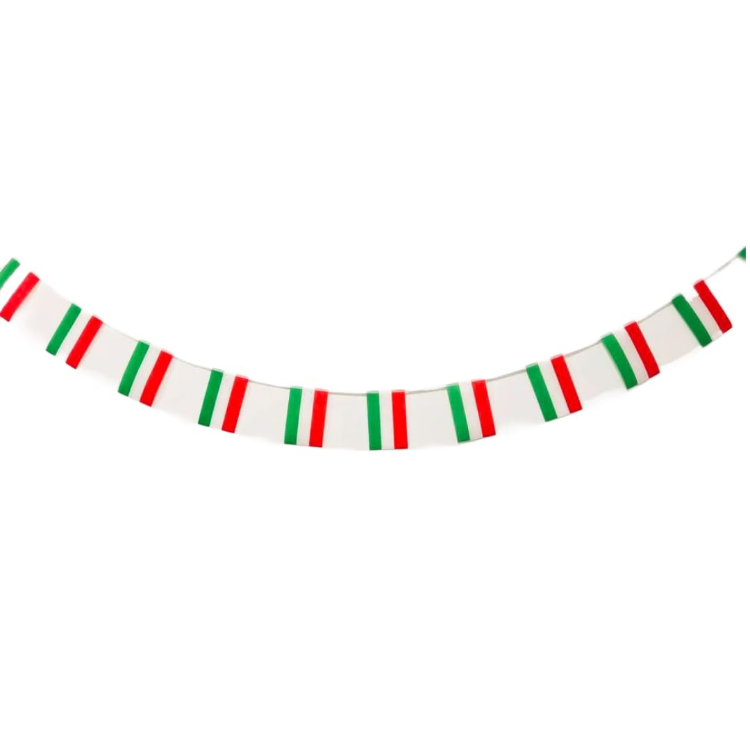 Pandiui23 Hungary Flag Garland - 40pcs Waterproof Polyester Hungary Flags, 11.4m for Garden, Bar Decorations